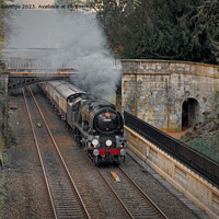 Buy canvas prints of Steam train Braunton through Sydney Gardens in Bath by Duncan Savidge