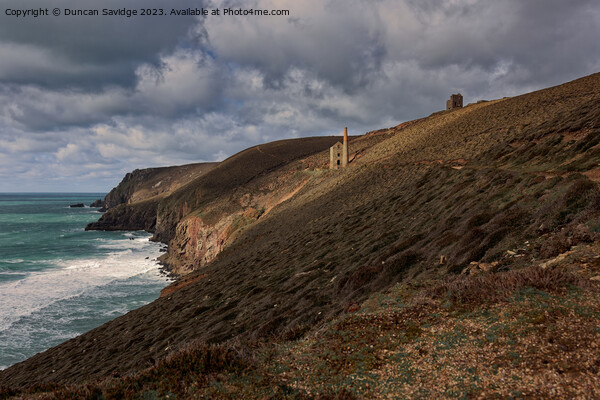 Majestic ruins overlooking the ocean Picture Board by Duncan Savidge