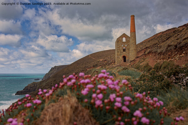 Majestic ruins of Wheal Coates overlooking the Nor Picture Board by Duncan Savidge
