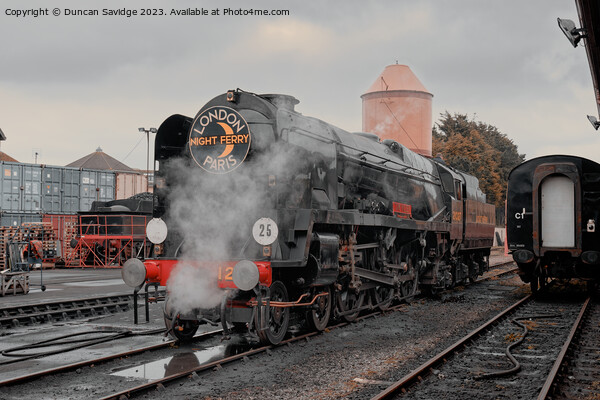 The Majestic Steam Engine Taw Valley in wartime bl Picture Board by Duncan Savidge