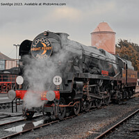 Buy canvas prints of The Majestic Steam Engine Taw Valley in wartime bl by Duncan Savidge