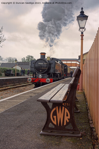 The majestic TGWR Pannier No. 9466 West Somerset R Picture Board by Duncan Savidge