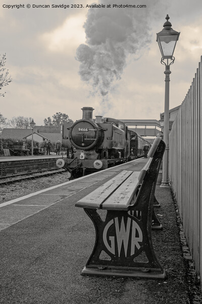 GWR Pannier No. 9466 West Somerset Railway  Picture Board by Duncan Savidge