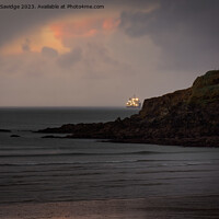 Buy canvas prints of Stormy sunrise at Maenporth  by Duncan Savidge