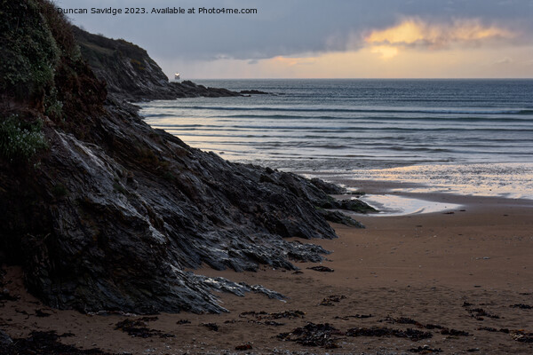 Maenporth sunrise rocks  Picture Board by Duncan Savidge