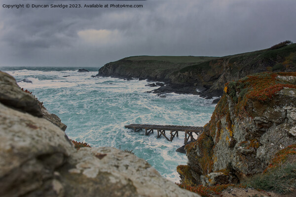 Storm Noa at Lizard Point Picture Board by Duncan Savidge