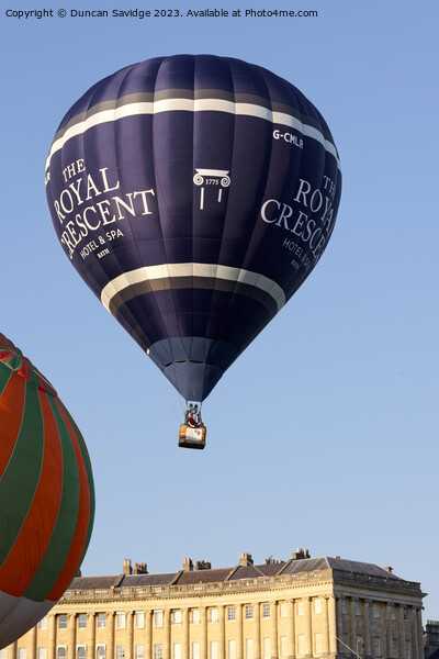 Soaring Free - Royal Crescent Bath hot air balloon Picture Board by Duncan Savidge
