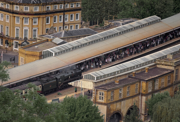 Steam Train arrives at Bath Spa Picture Board by Duncan Savidge