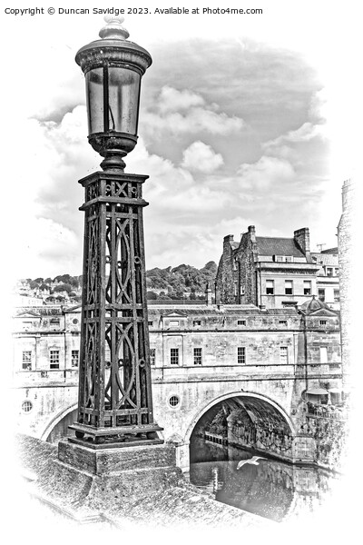 Pulteney Bridge Bath art Picture Board by Duncan Savidge