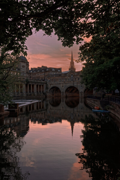 Pink Skies above Bath Picture Board by Duncan Savidge