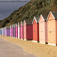 Buy canvas prints of Bournemouth colorful beach huts by Duncan Savidge