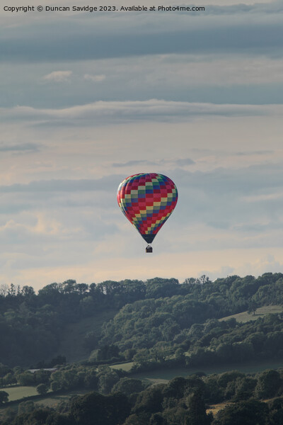 Colourful hot air balloon over Bath Picture Board by Duncan Savidge