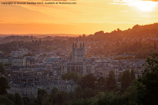 Bath Abbey at sunset Picture Board by Duncan Savidge