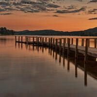 Buy canvas prints of Coniston jetty wam susnet - the lake district by Duncan Savidge