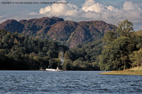 Steam Yacht Gondola on lake coniston  Picture Board by Duncan Savidge
