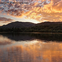 Buy canvas prints of Lake District Panoramic sunset by Duncan Savidge