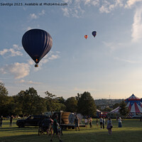 Buy canvas prints of Hot air balloons launching from Bath Royal Victoria Park by Duncan Savidge