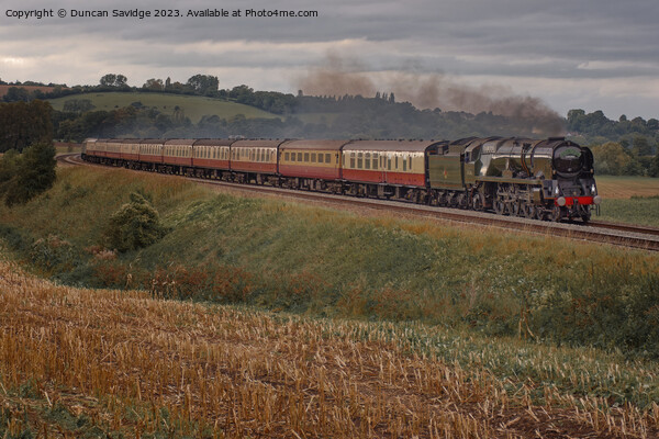 Braunton Steam train on the bank Picture Board by Duncan Savidge