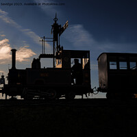 Buy canvas prints of No. 9 Jean silhouette at Gartell Light Railway  by Duncan Savidge