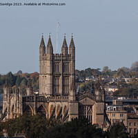 Buy canvas prints of Bath Abbey in the Autumn Landscape  by Duncan Savidge
