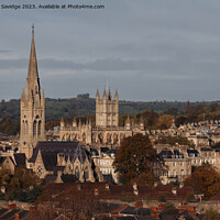 Buy canvas prints of Bath Autumn skyline by Duncan Savidge