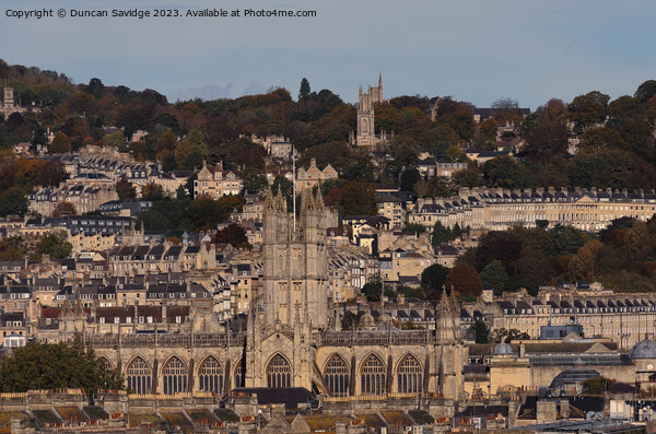 Bath Abbey in an Autumn cityscape  Picture Board by Duncan Savidge
