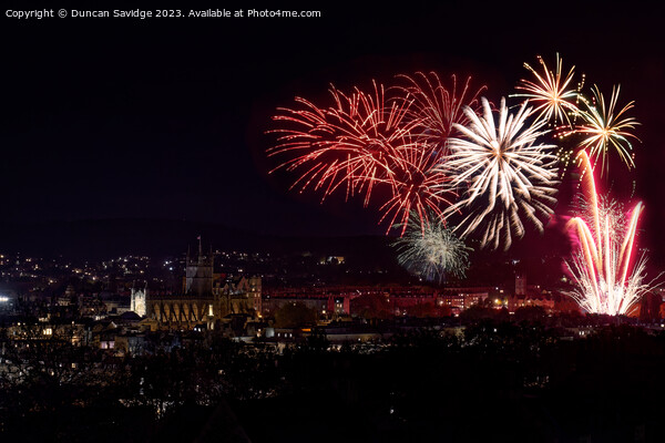 Fireworks lighting up the Bath sky Picture Board by Duncan Savidge