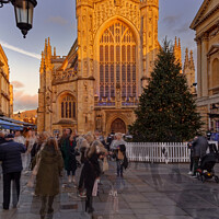 Buy canvas prints of Bath Christmas market  by Duncan Savidge