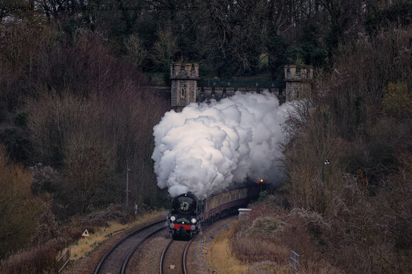 Braunton bursts out of Twerton Tunnel, Bath Picture Board by Duncan Savidge