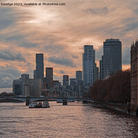 Buy canvas prints of View from Westminster Bridge at sunset by Duncan Savidge