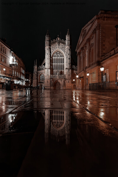 Bath Abbey at night  Picture Board by Duncan Savidge