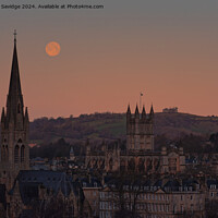Buy canvas prints of Wolf Moon over the City of Bath by Duncan Savidge