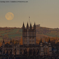 Buy canvas prints of Wolf Moon over the City of Bath by Duncan Savidge