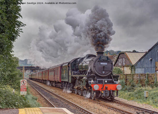 Black 5 steam train powers through Oldfield Park railway station  Picture Board by Duncan Savidge