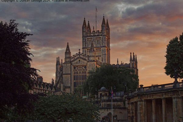 Bath Abbey Urban Skyline Picture Board by Duncan Savidge