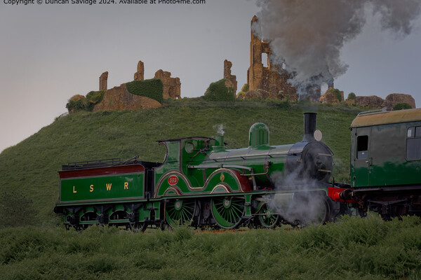 Corfe Castle Steam Train Picture Board by Duncan Savidge