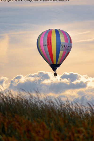 Whiteway Road Hot Air Balloon Picture Board by Duncan Savidge
