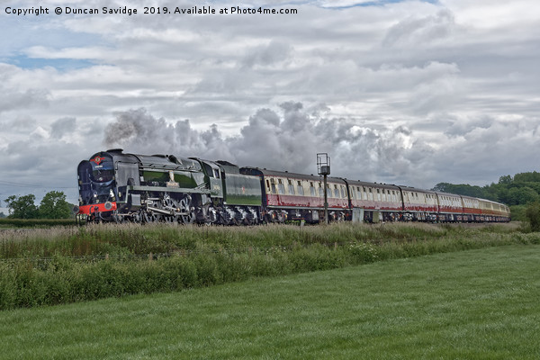 Steam Train Braunton powering through Somerset Picture Board by Duncan Savidge