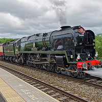 Buy canvas prints of Steam Train Braunton waits at Bath Spa Station by Duncan Savidge
