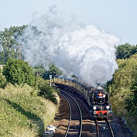Buy canvas prints of Steam Train Braunton on 'a head full of steam' - by Duncan Savidge