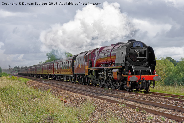 Trackside with 6233 Duchess of Sutherland steaming Picture Board by Duncan Savidge