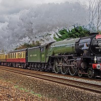 Buy canvas prints of 60163 steam train Tornado accelerates out of Bath  by Duncan Savidge