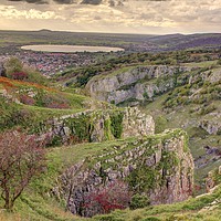 Buy canvas prints of Cheddar reservoir and Cheddar Gorge by Duncan Savidge