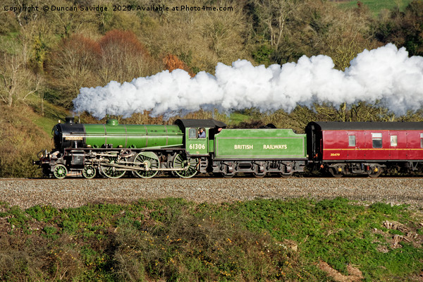 Steam Train Mayflower powering through Somerset Picture Board by Duncan Savidge