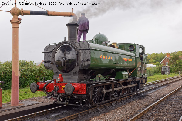  Pannier tank 7752 steam train  Picture Board by Duncan Savidge