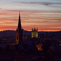 Buy canvas prints of Bath skyline sunset by Duncan Savidge