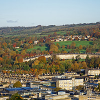 Buy canvas prints of Bath city skyline with the Royal Crescent by Duncan Savidge