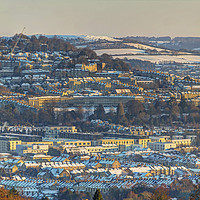 Buy canvas prints of Bath skyline in the snow by Duncan Savidge