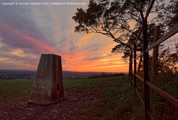 Kelston roundhill sunset Picture Board by Duncan Savidge