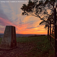 Buy canvas prints of Kelston roundhill sunset by Duncan Savidge